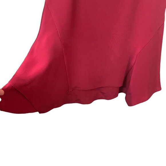 Kobi Halperin Trina Sweetheart Tiered Silk Red Cocktail Dress Size 4 - Picture 6 of 13